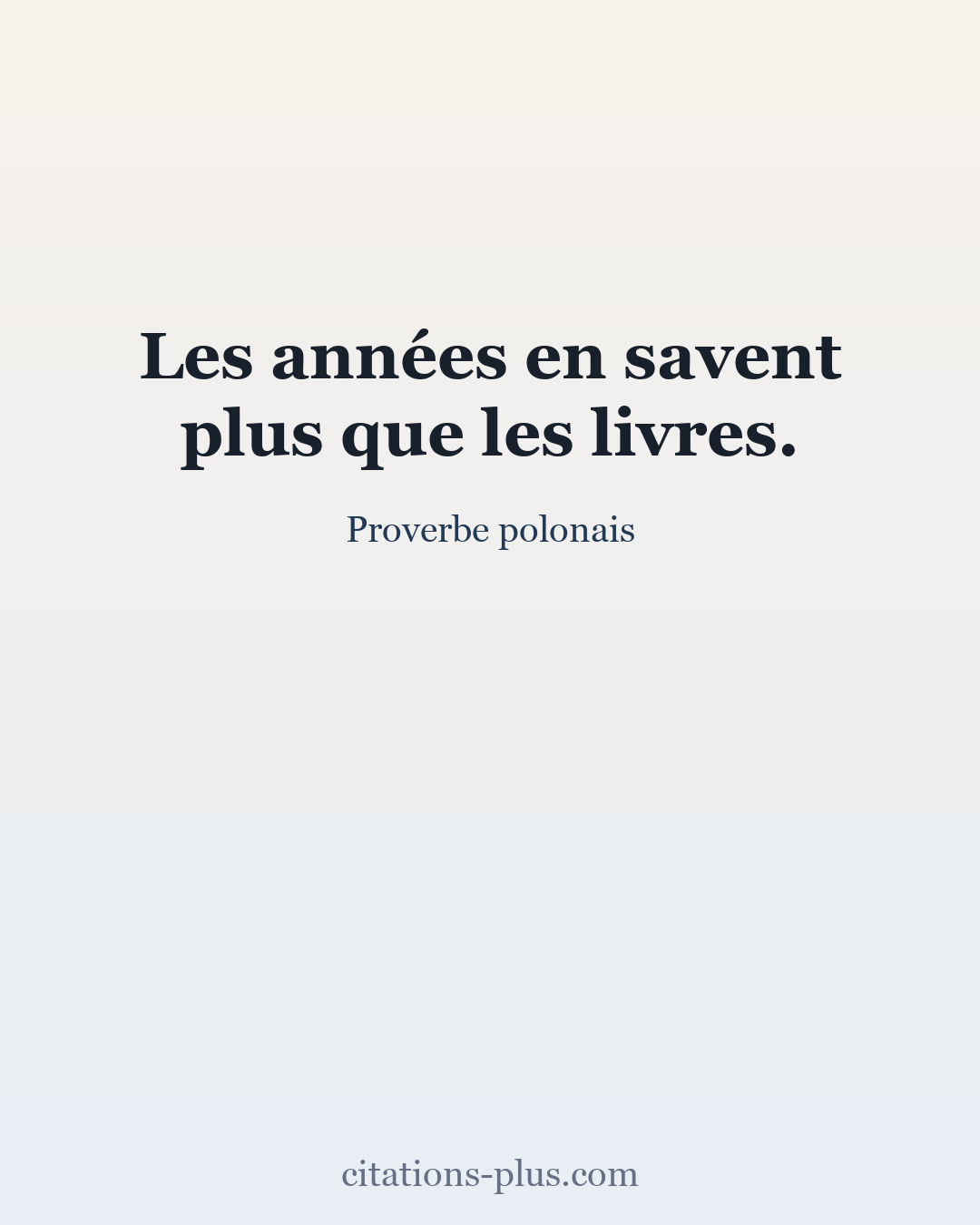 Carte Premium clair — Proverbe polonais