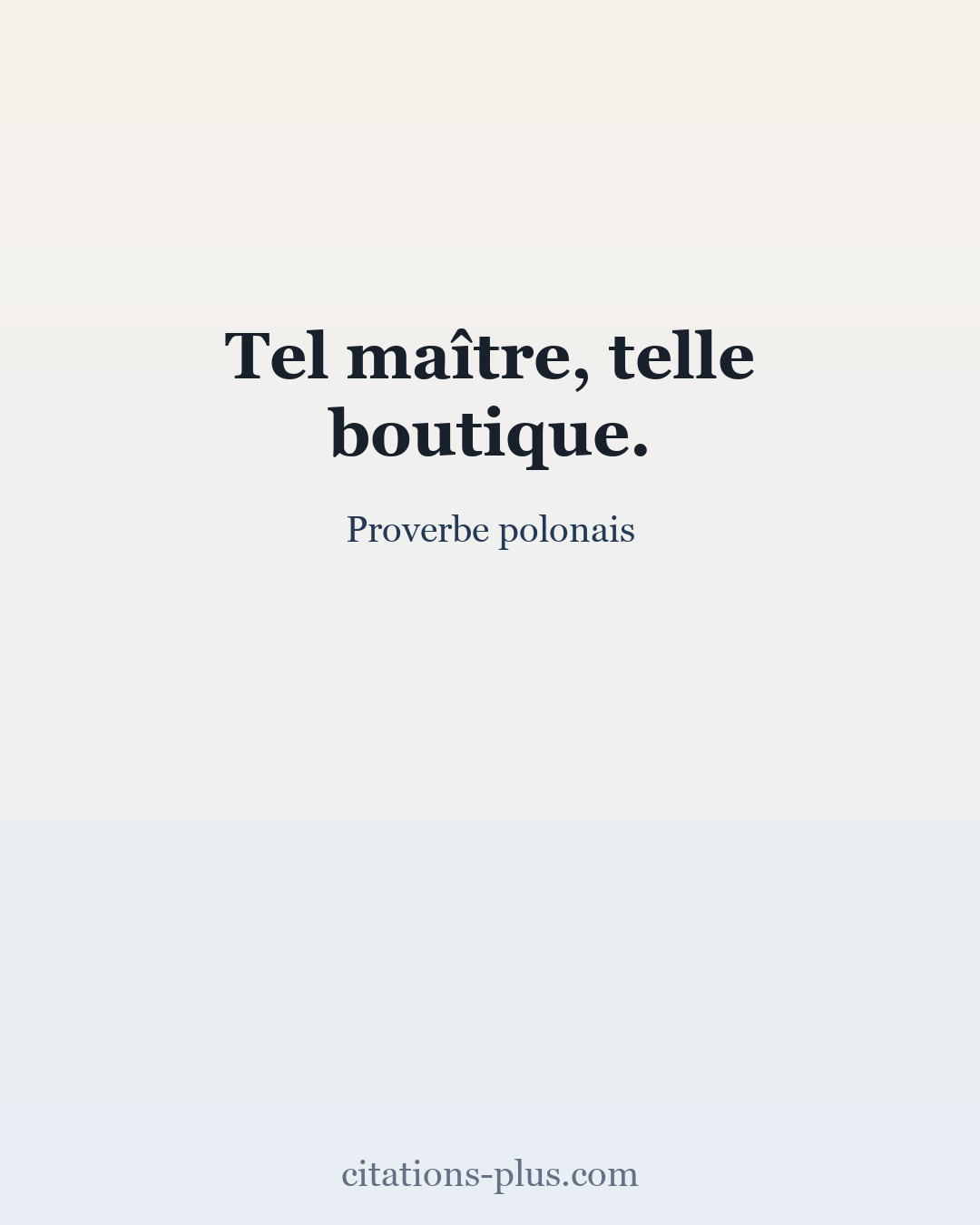 Carte Premium clair — Proverbe polonais