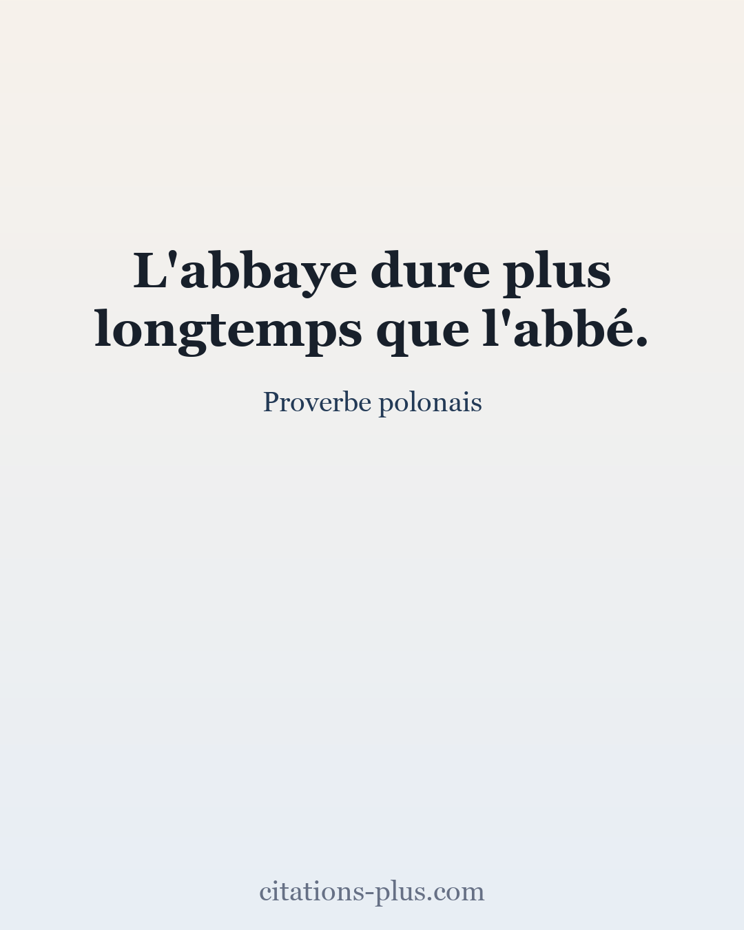 Carte Premium clair — Proverbe polonais