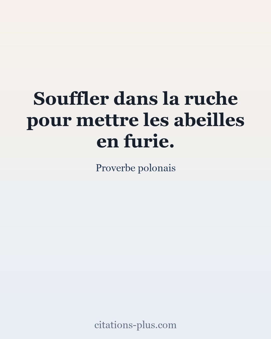 Carte Premium clair — Proverbe polonais