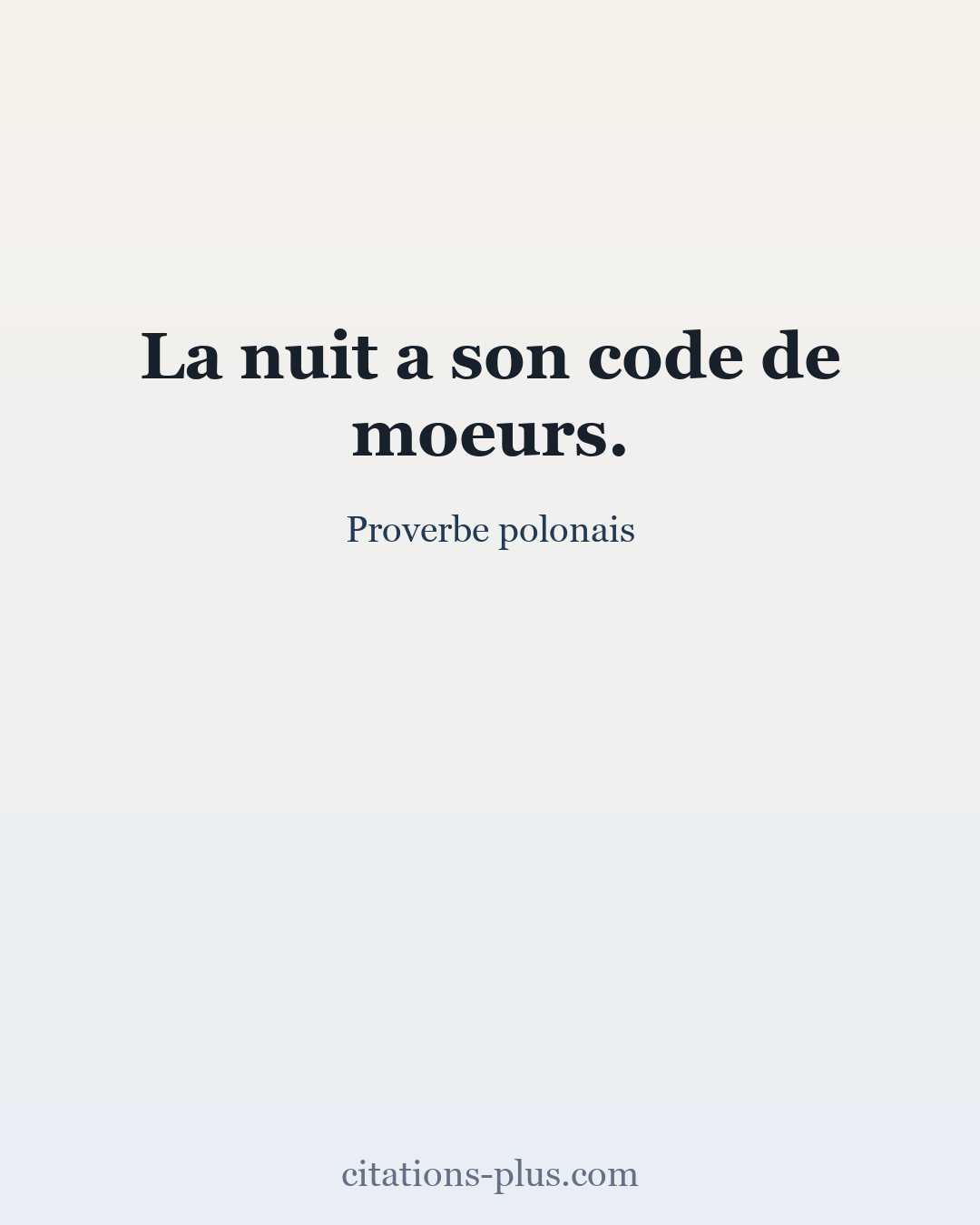 Carte Premium clair — Proverbe polonais