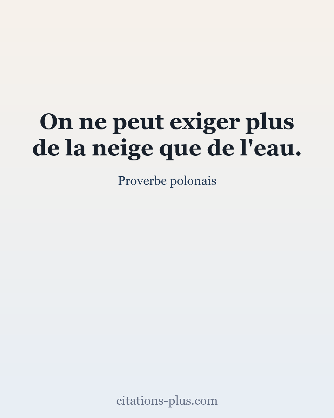 Carte Premium clair — Proverbe polonais