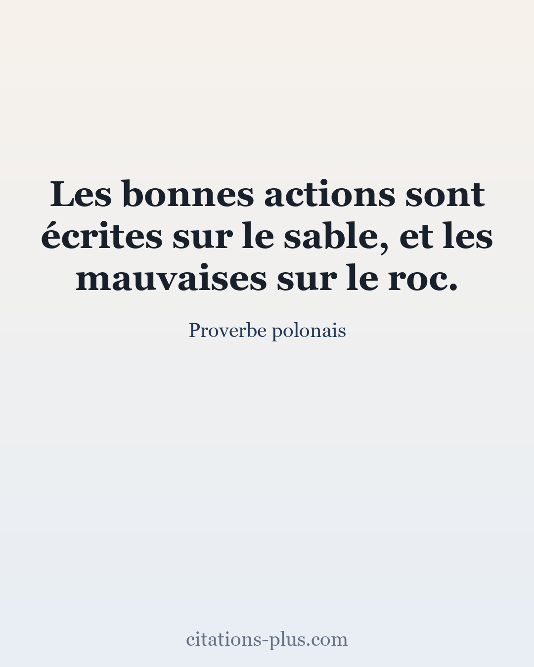 Carte Premium clair — Proverbe polonais