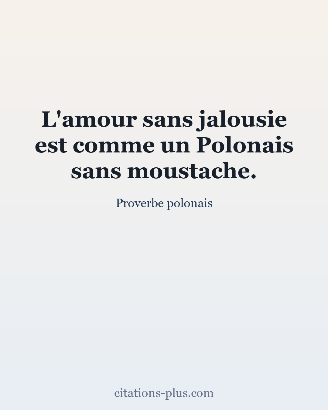 Carte Premium clair — Proverbe polonais