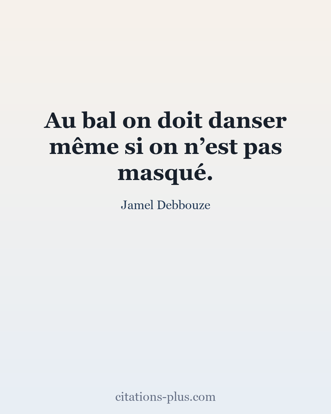 Carte Premium clair — Jamel Debbouze