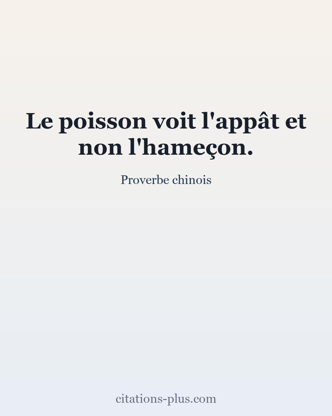 Carte Premium clair — Proverbe chinois