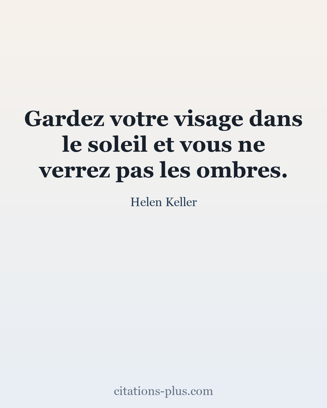 Carte Premium clair — Helen Keller