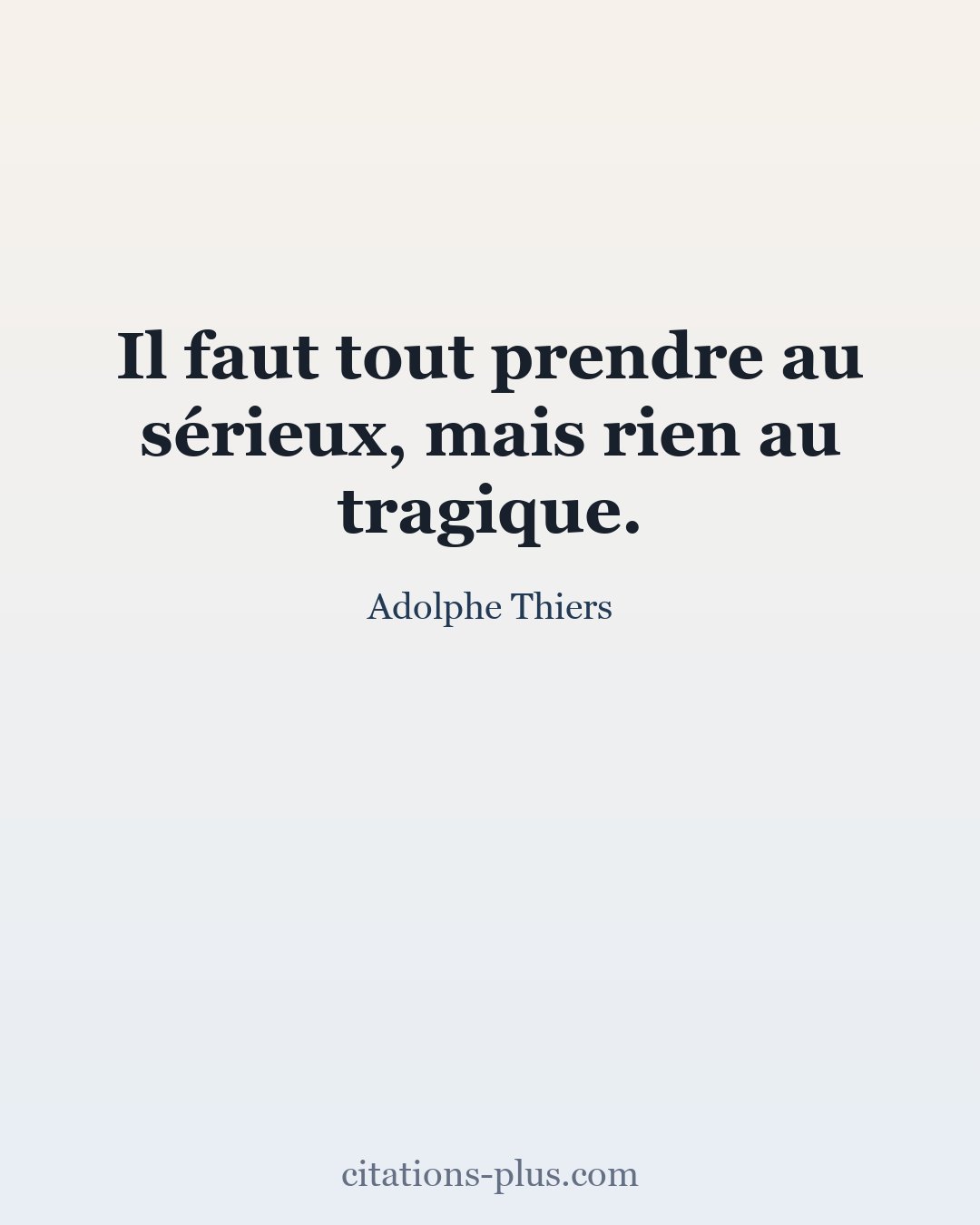 Carte Premium clair — Adolphe Thiers