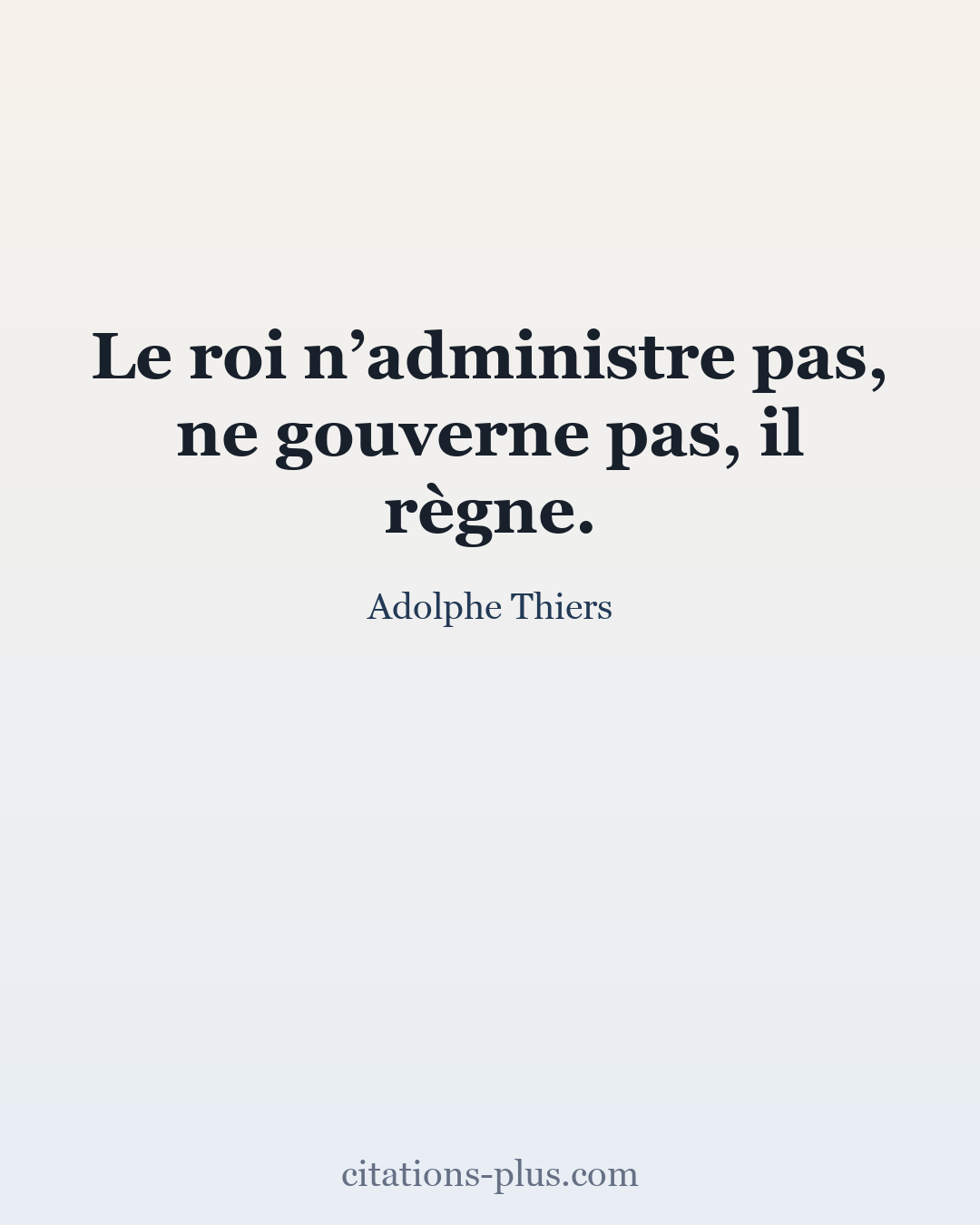 Carte Premium clair — Adolphe Thiers