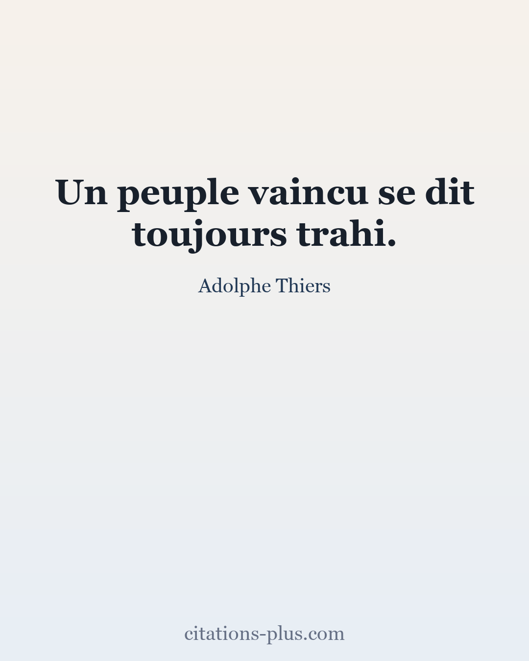 Carte Premium clair — Adolphe Thiers