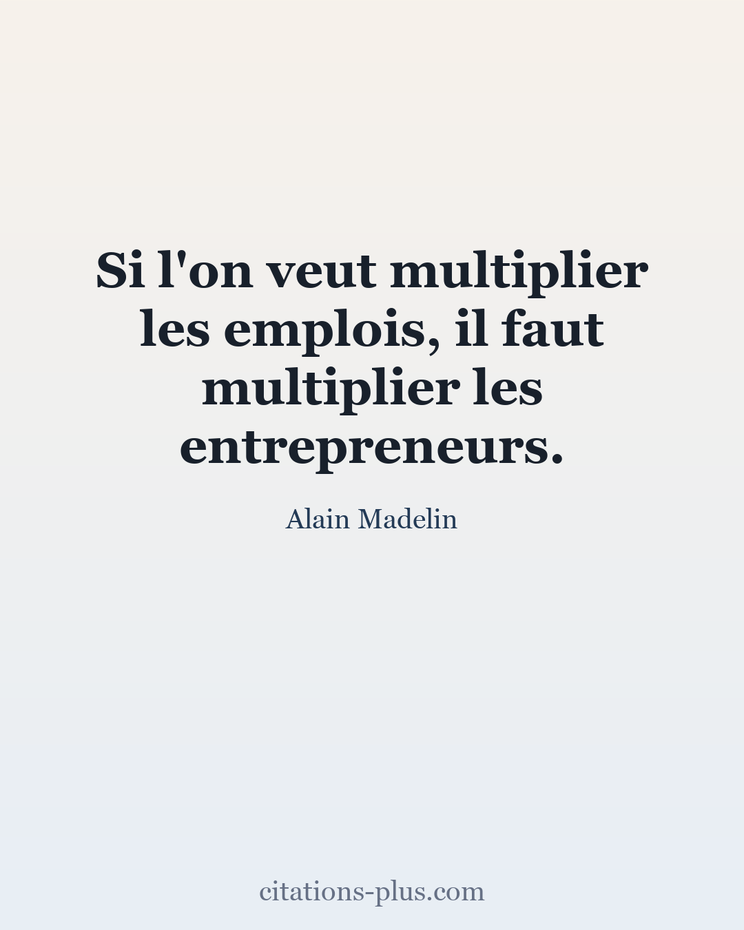 Carte Premium clair — Alain Madelin
