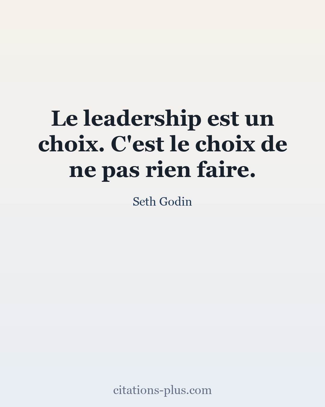 Carte Premium clair — Seth Godin