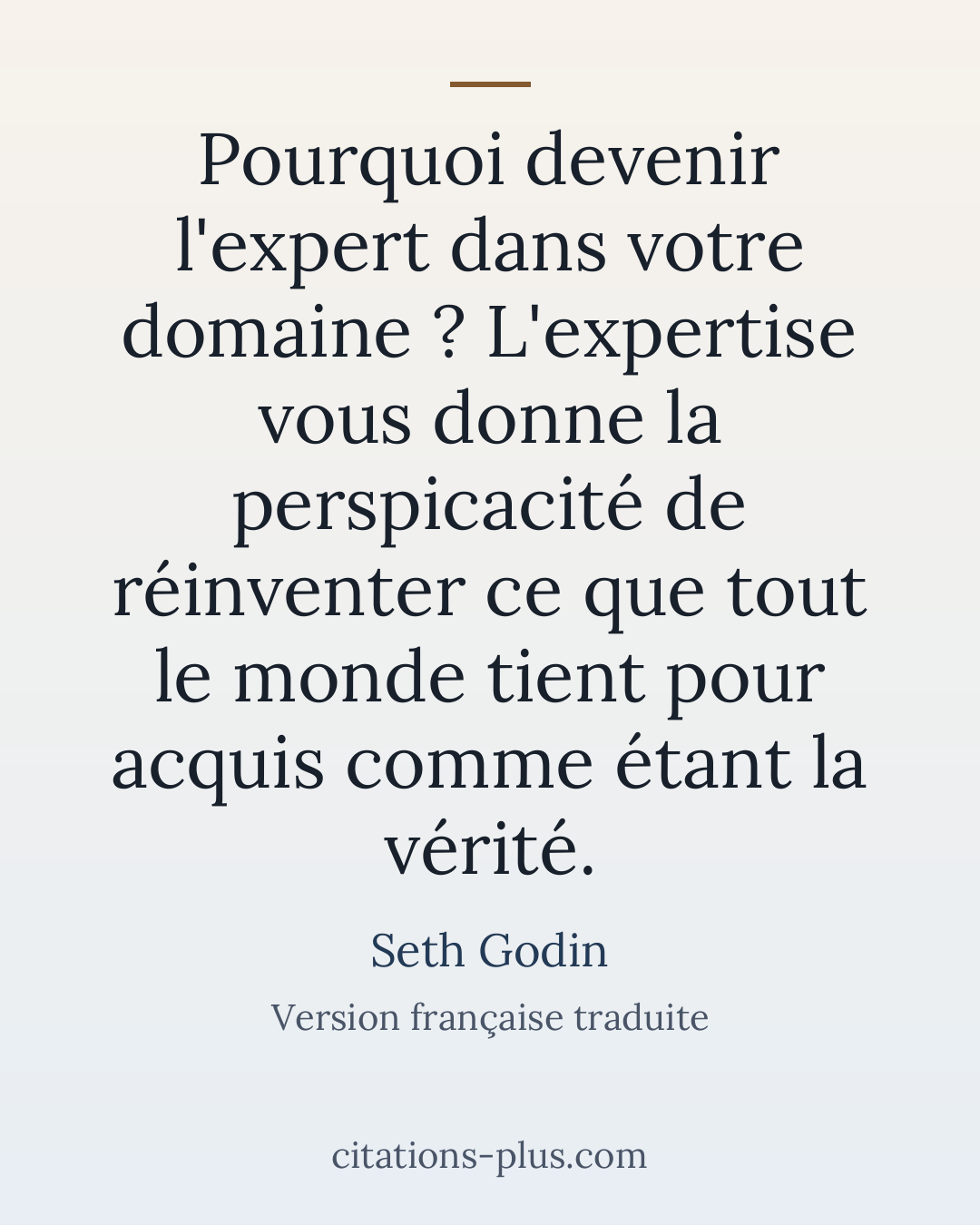 Carte Premium clair — Seth Godin