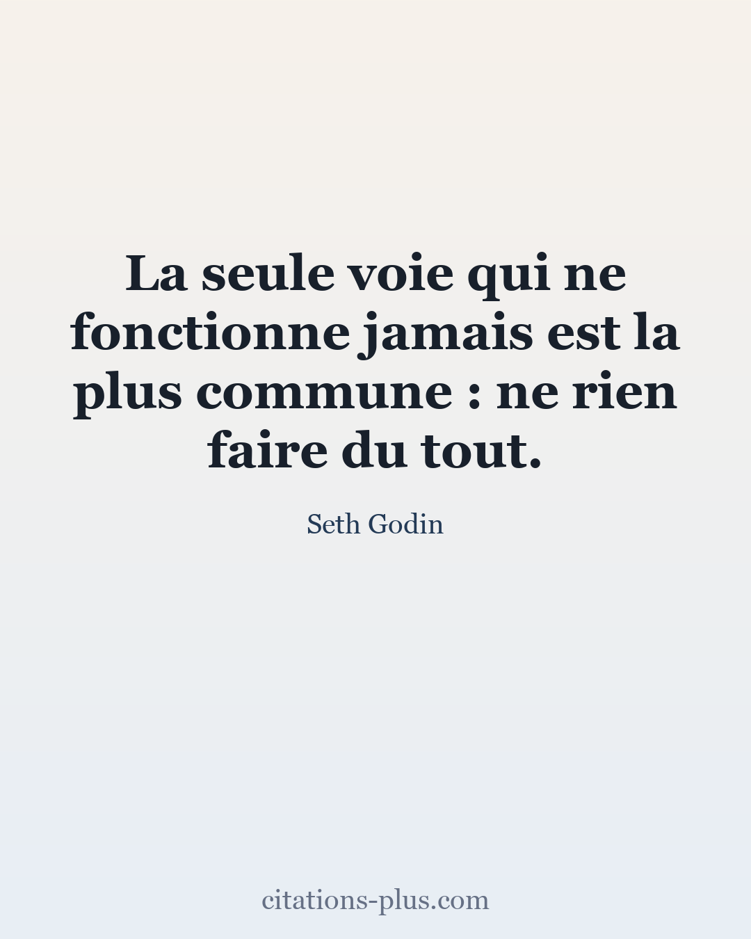Carte Premium clair — Seth Godin