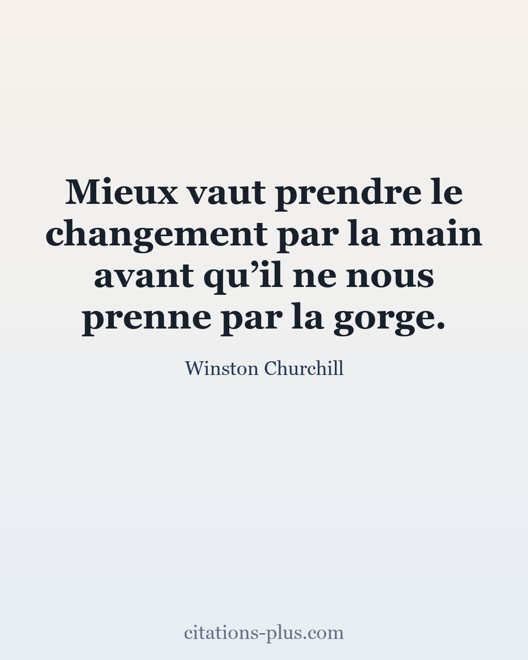 Carte Premium clair — Winston Churchill