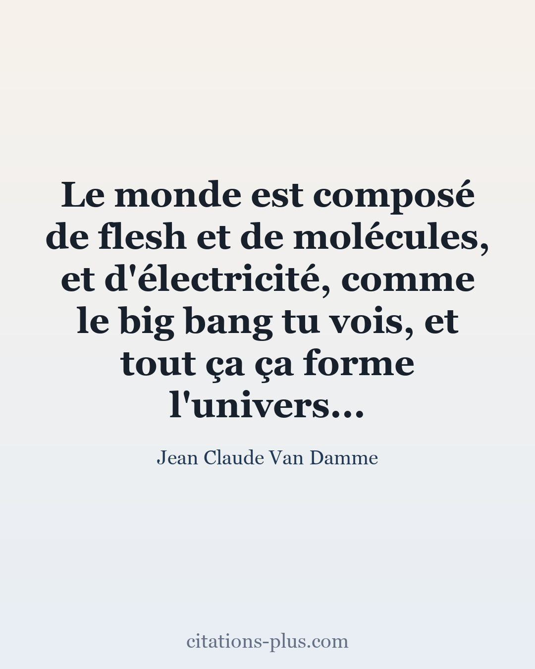 Carte Premium clair — Jean-Claude Van Damme