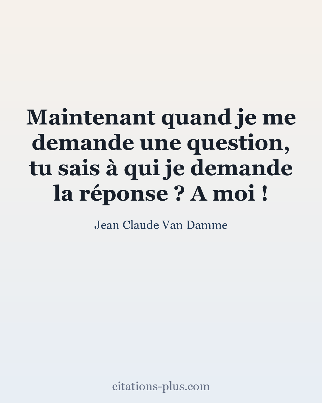 Carte Premium clair — Jean-Claude Van Damme
