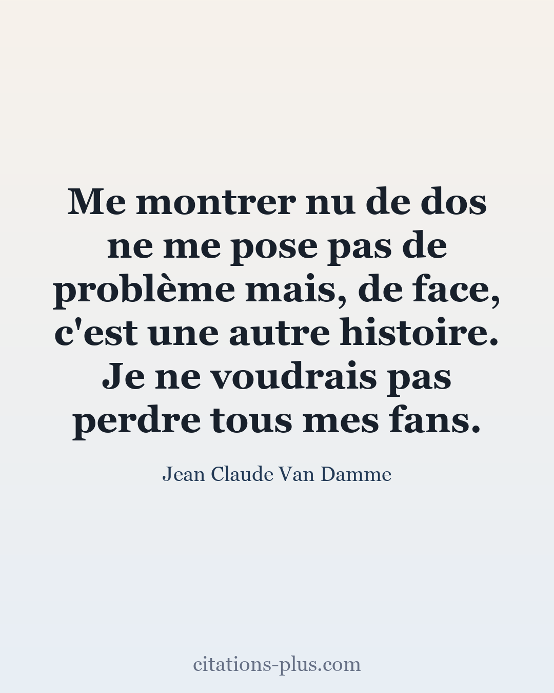 Carte Premium clair — Jean-Claude Van Damme