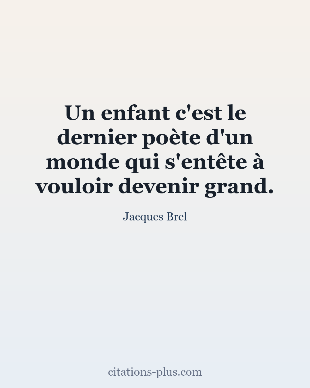 Carte Premium clair — Jacques Brel