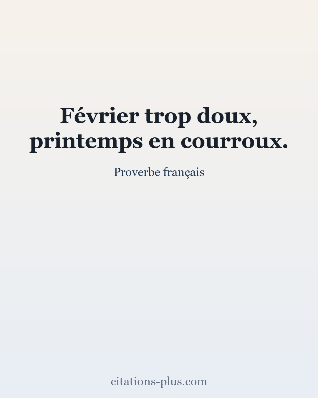 Carte Premium clair — Proverbe français