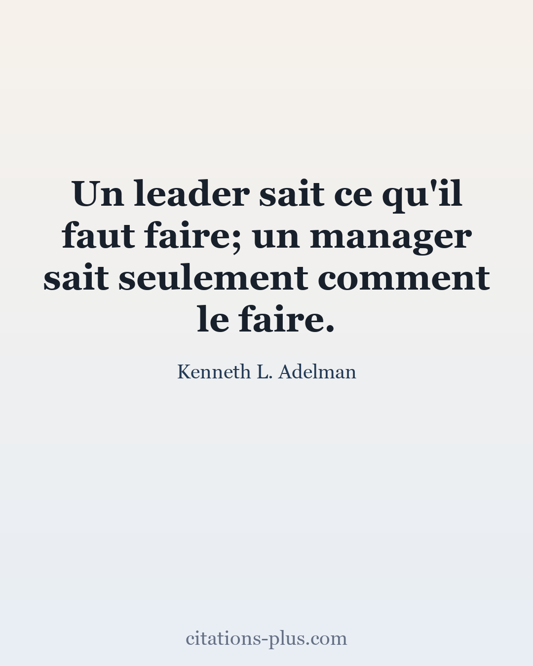 Carte Premium clair — Kenneth L. Adelman