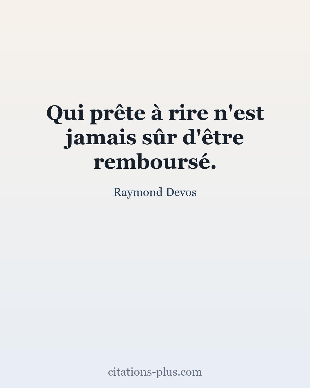 Carte Premium clair — Raymond Devos