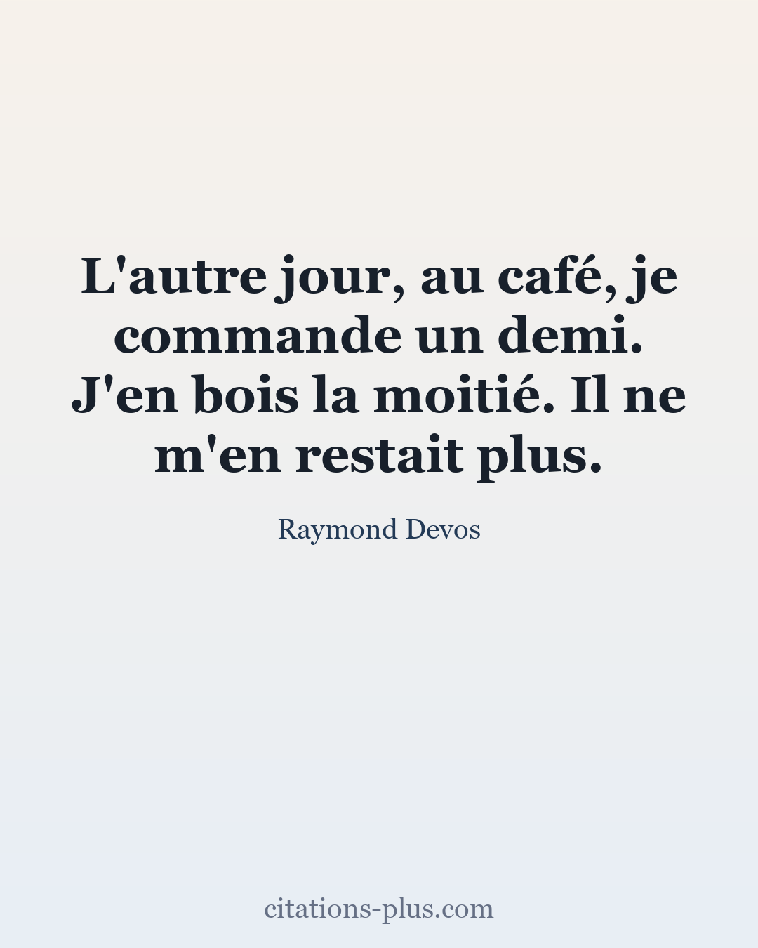Carte Premium clair — Raymond Devos