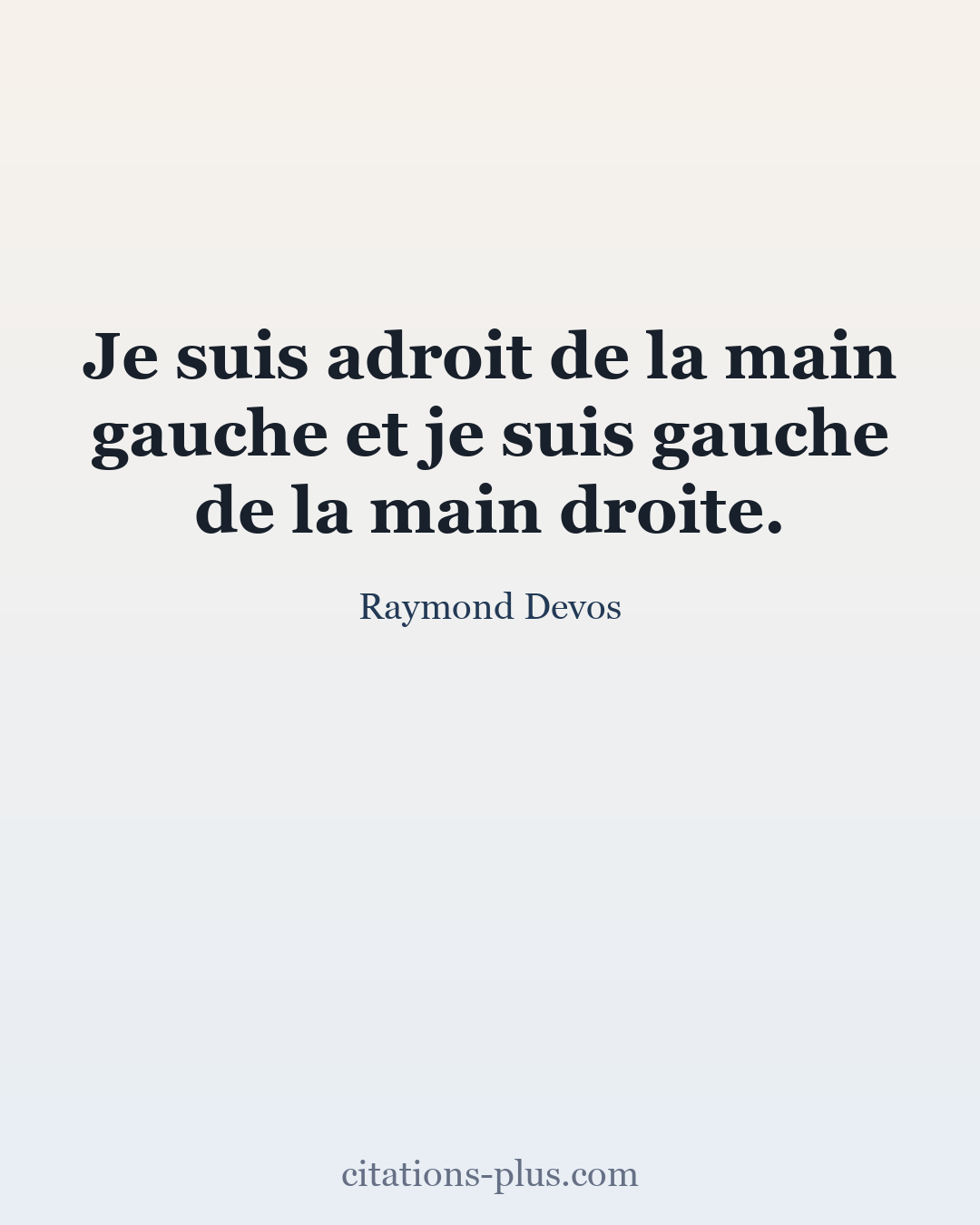 Carte Premium clair — Raymond Devos