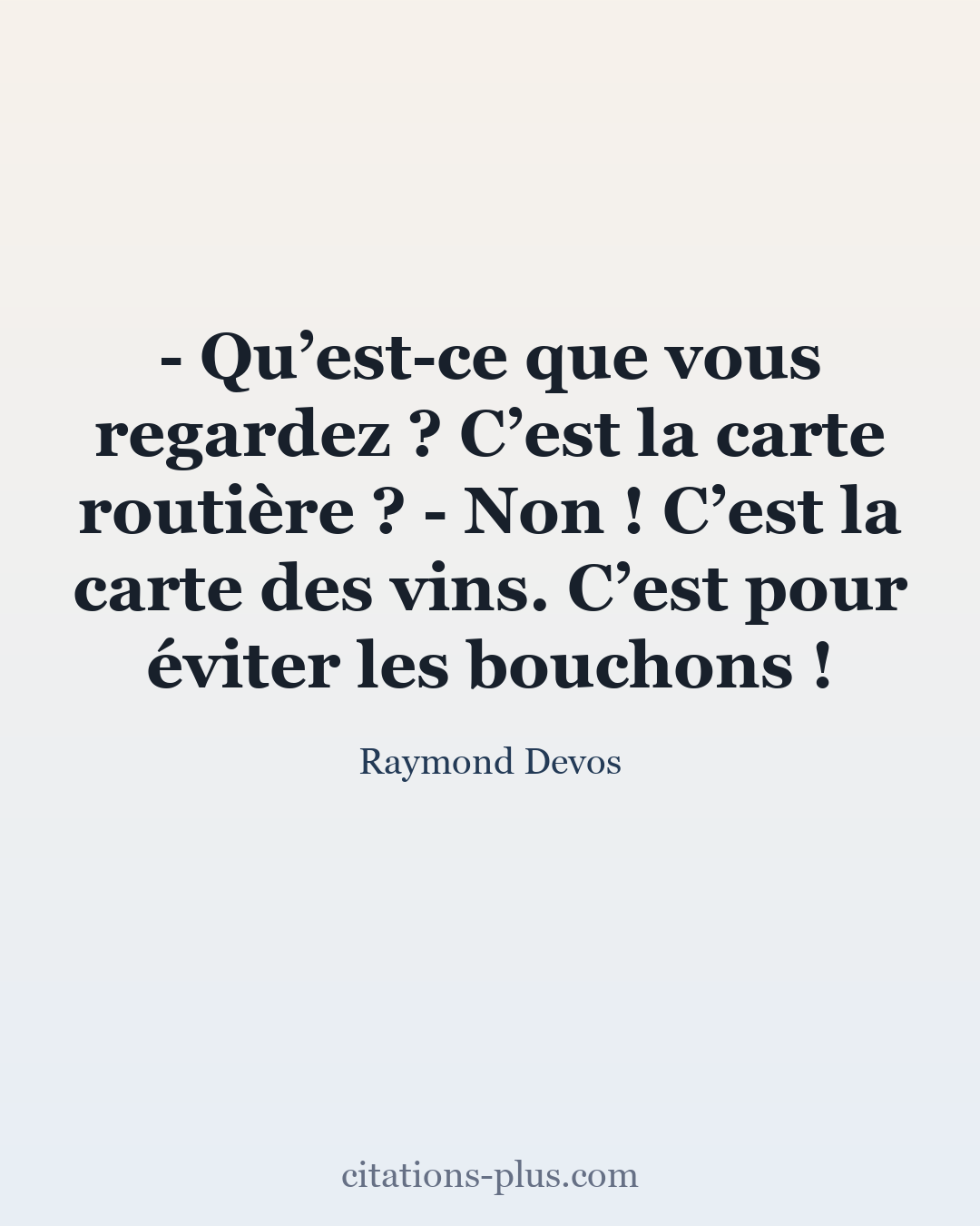 Carte Premium clair — Raymond Devos