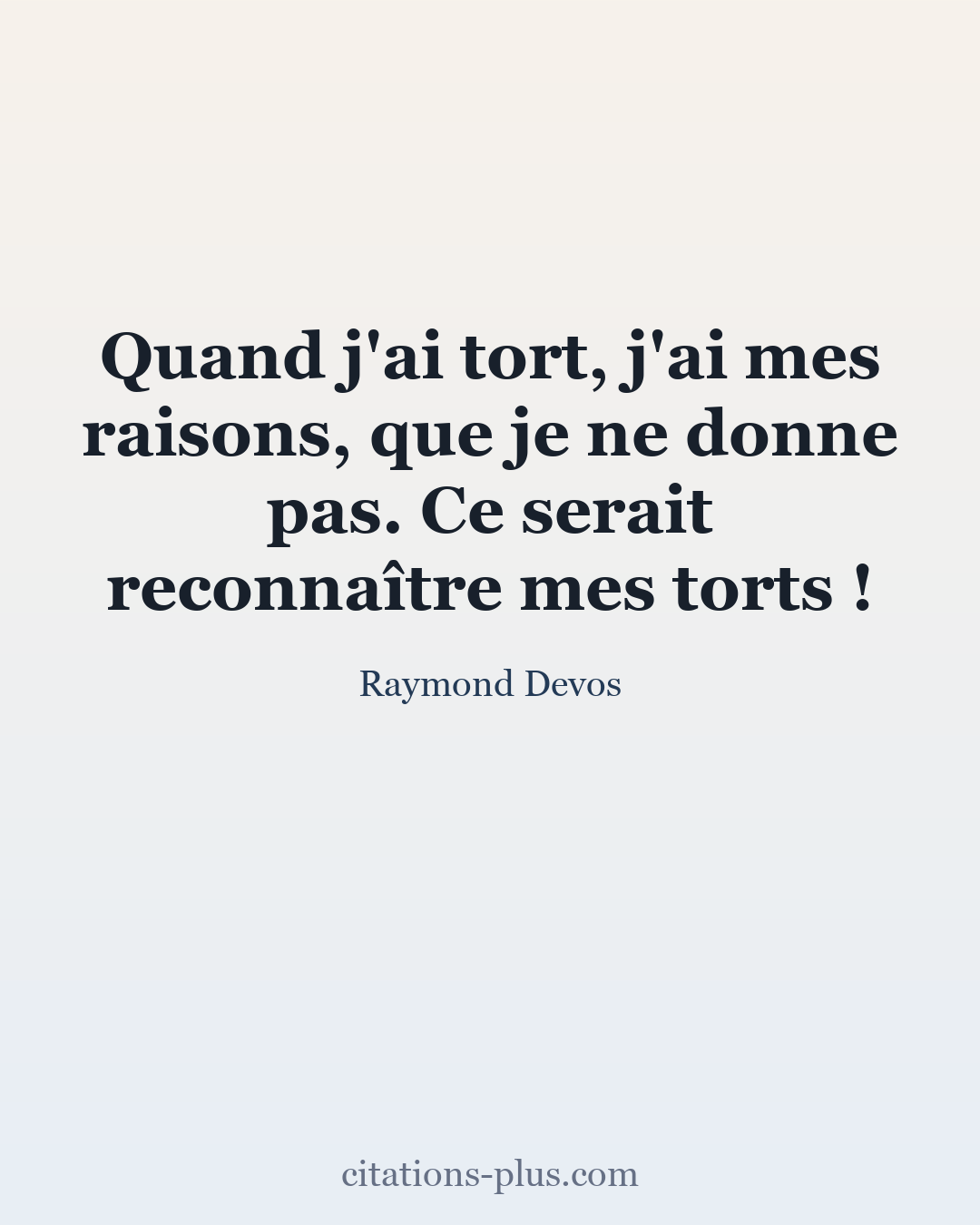 Carte Premium clair — Raymond Devos