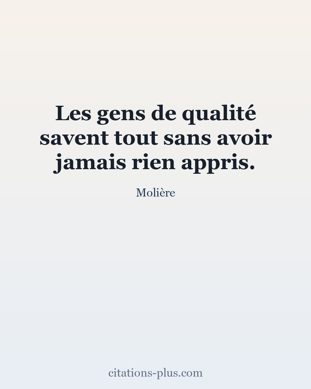 Carte Premium clair — Molière