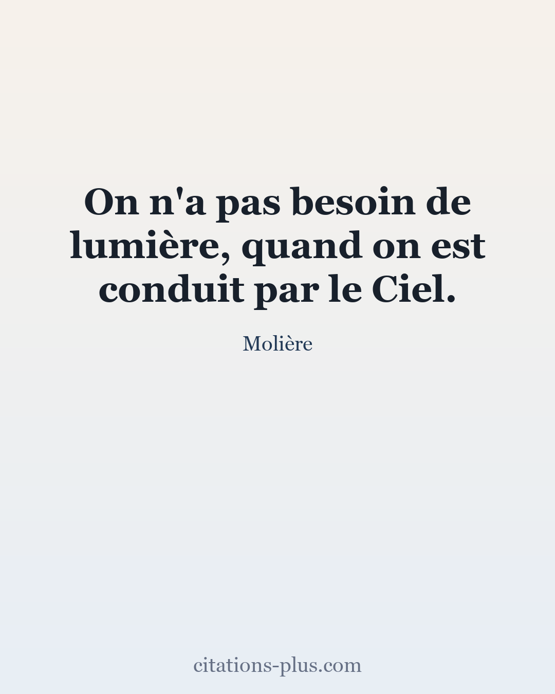 Carte Premium clair — Molière