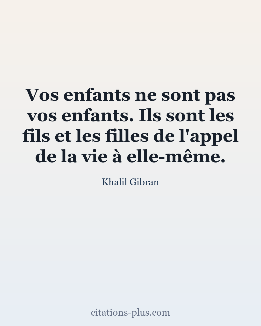 Carte Premium clair — Khalil Gibran
