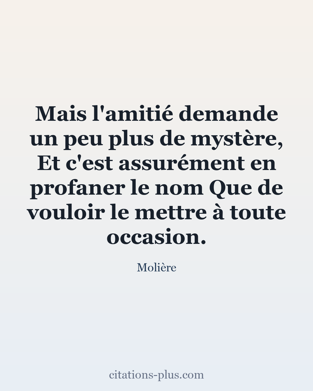 Carte Premium clair — Molière