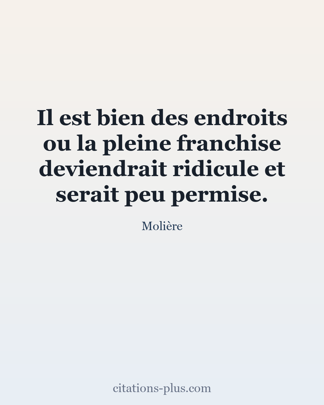 Carte Premium clair — Molière