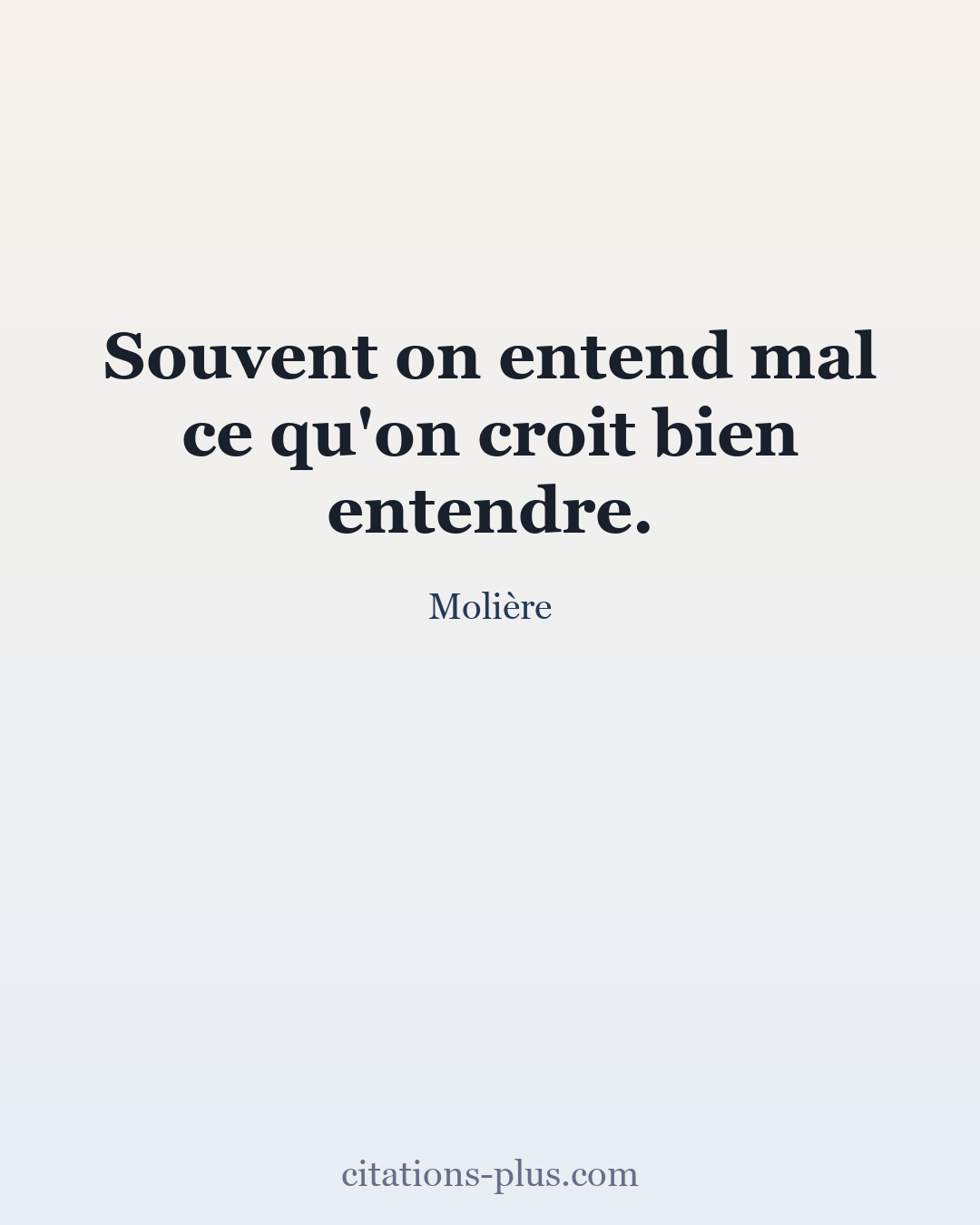 Carte Premium clair — Molière