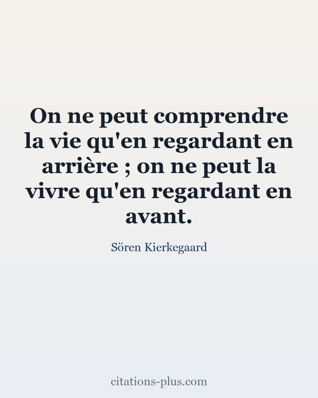 Carte Premium clair — Sören Kierkegaard