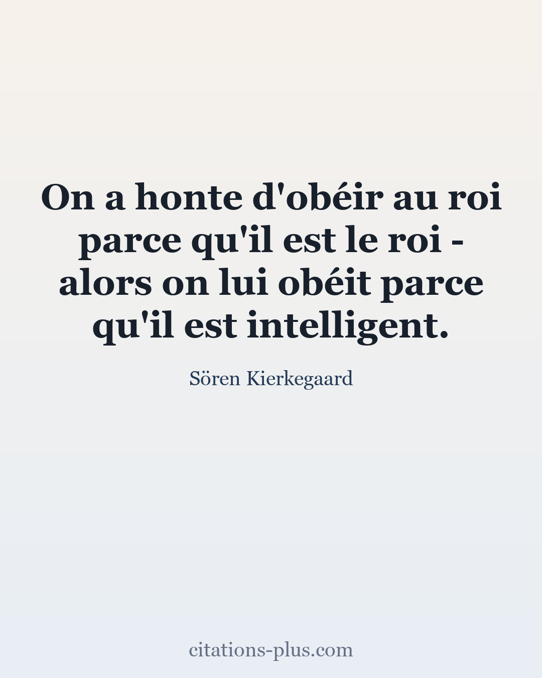 Carte Premium clair — Sören Kierkegaard