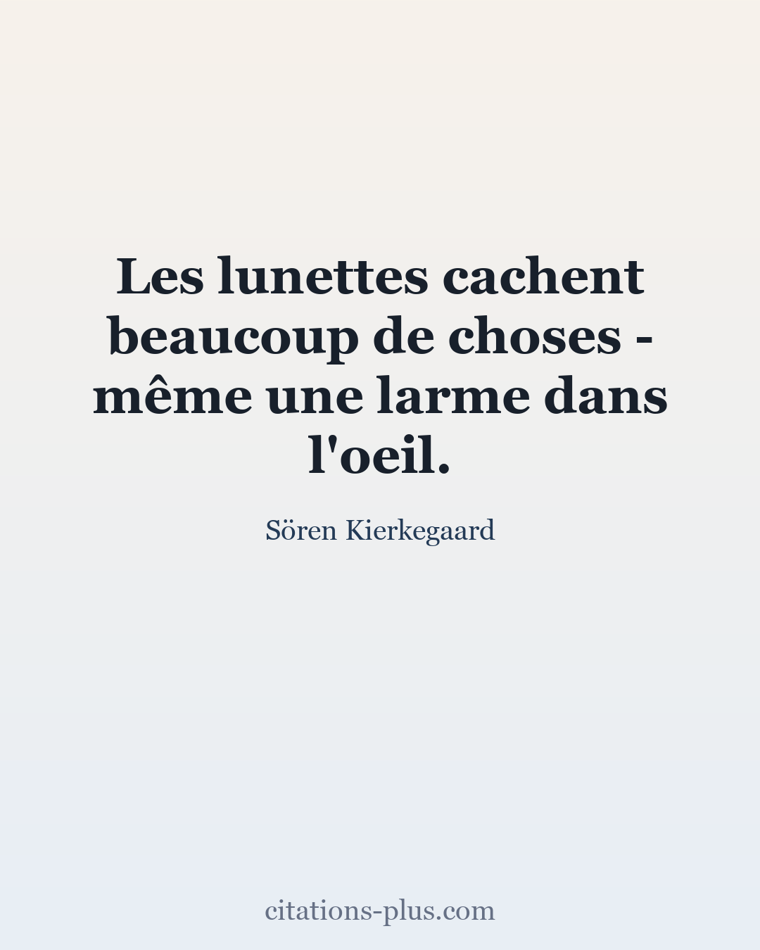 Carte Premium clair — Sören Kierkegaard