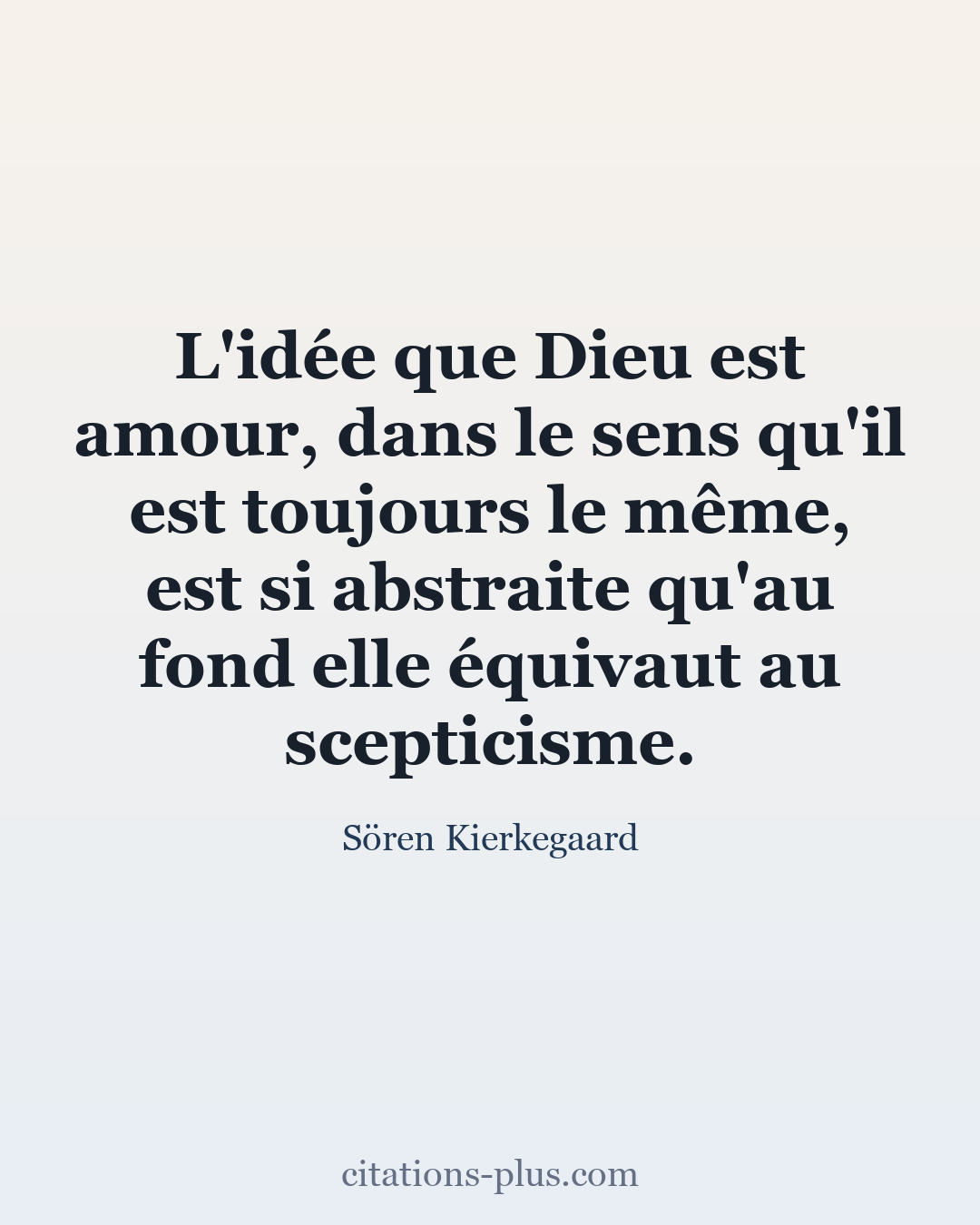 Carte Premium clair — Sören Kierkegaard