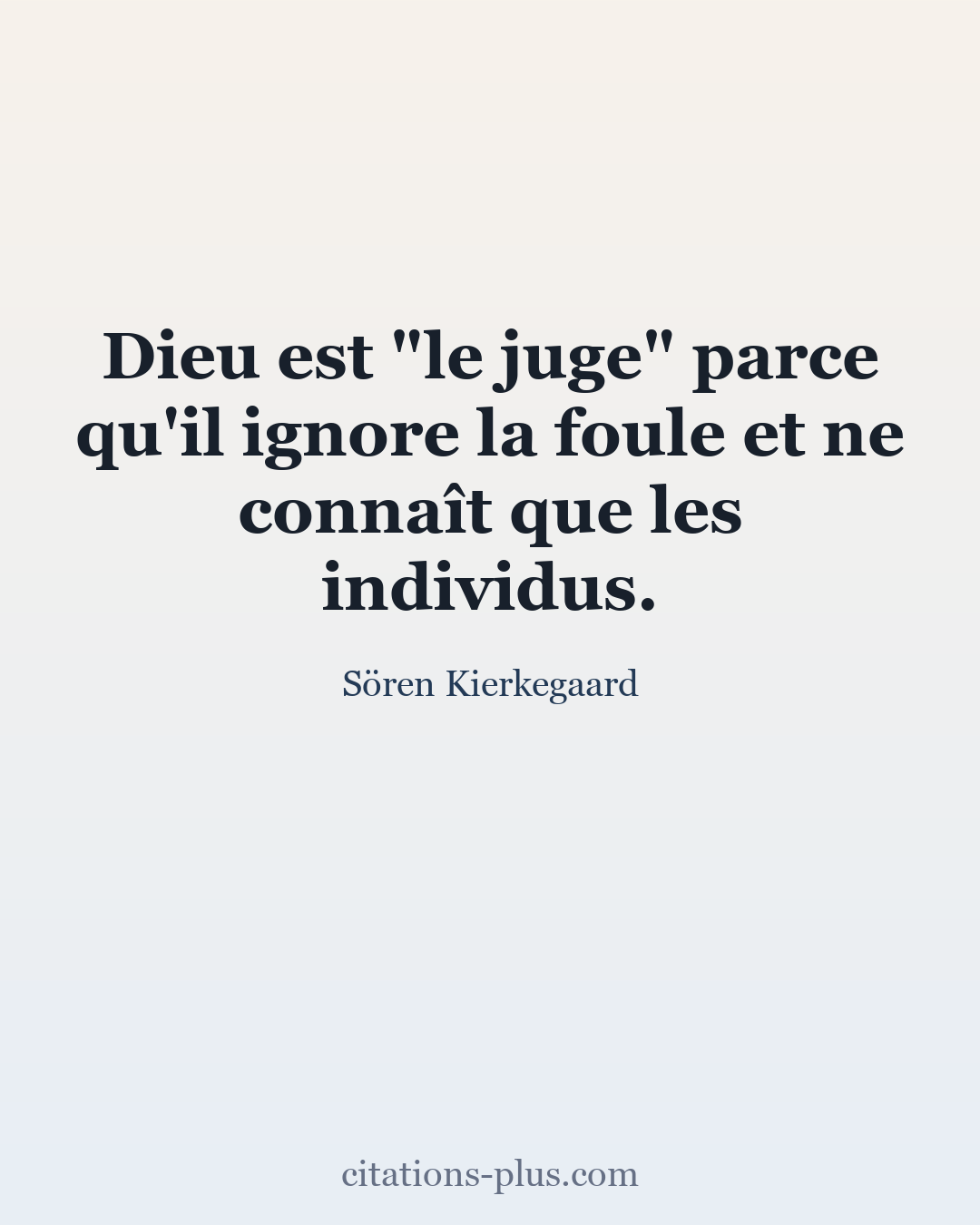 Carte Premium clair — Sören Kierkegaard