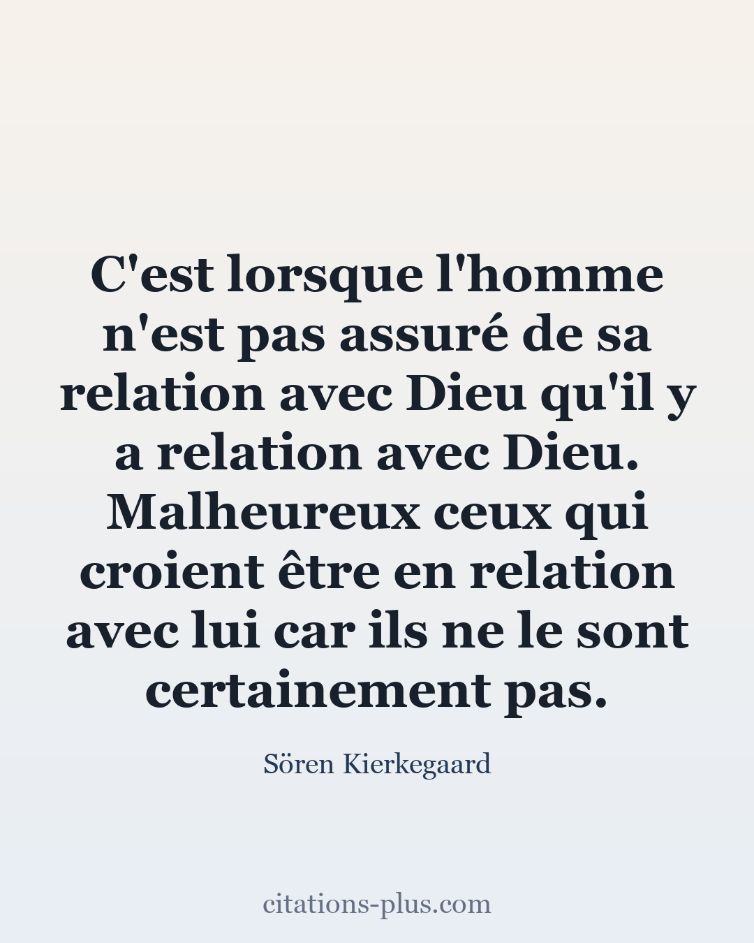 Carte Premium clair — Sören Kierkegaard