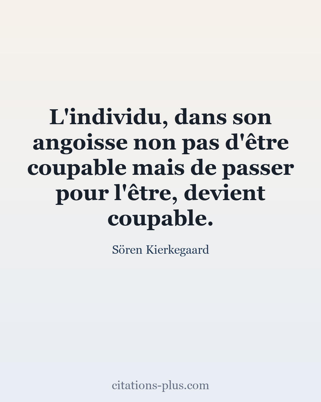 Carte Premium clair — Sören Kierkegaard