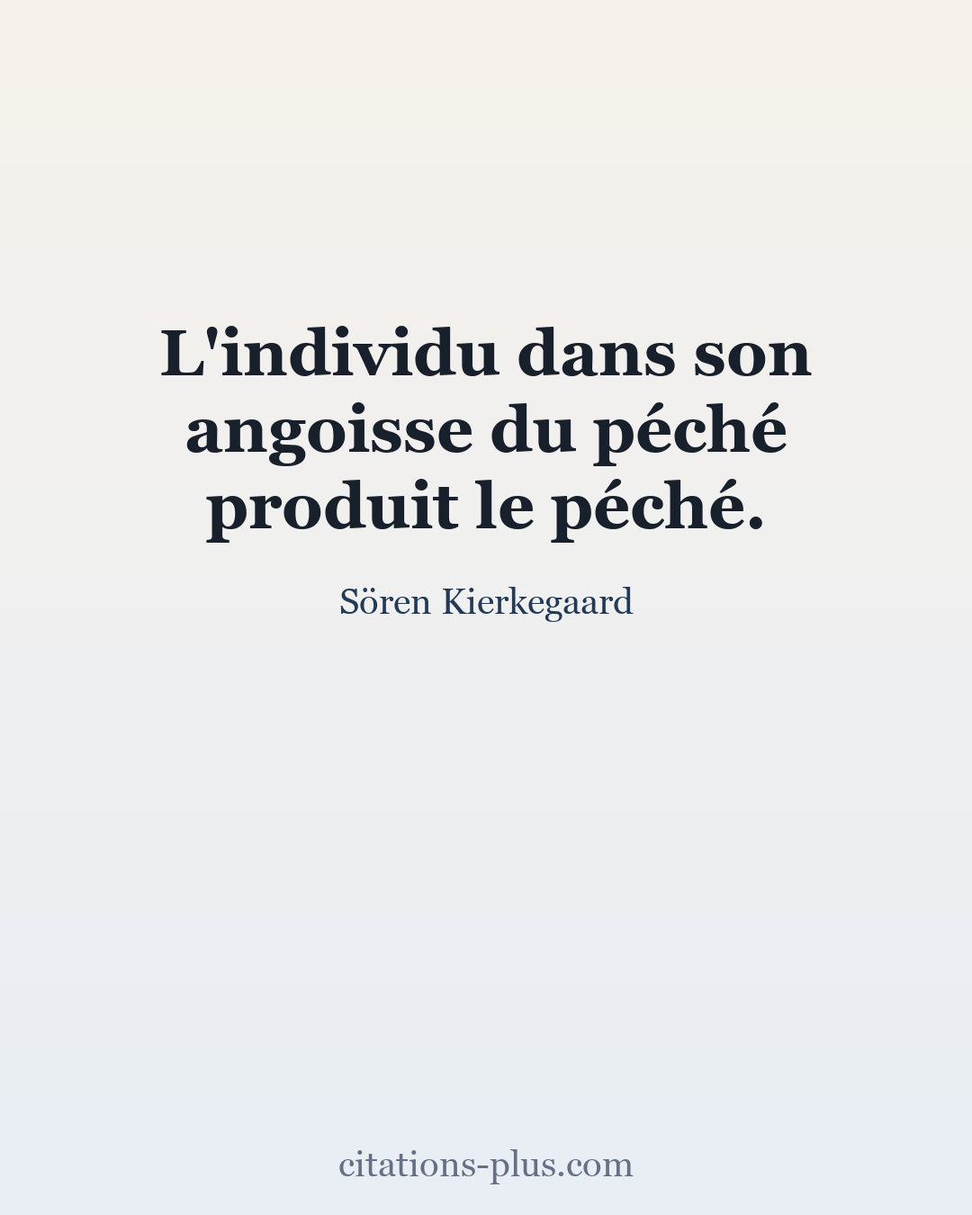 Carte Premium clair — Sören Kierkegaard