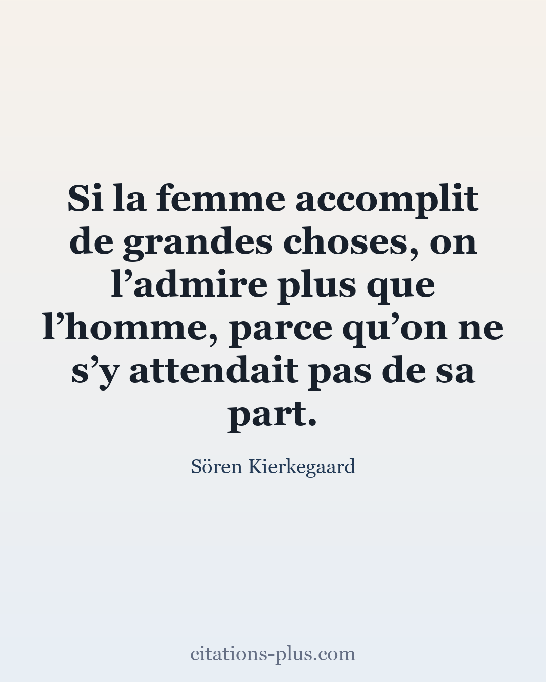 Carte Premium clair — Sören Kierkegaard