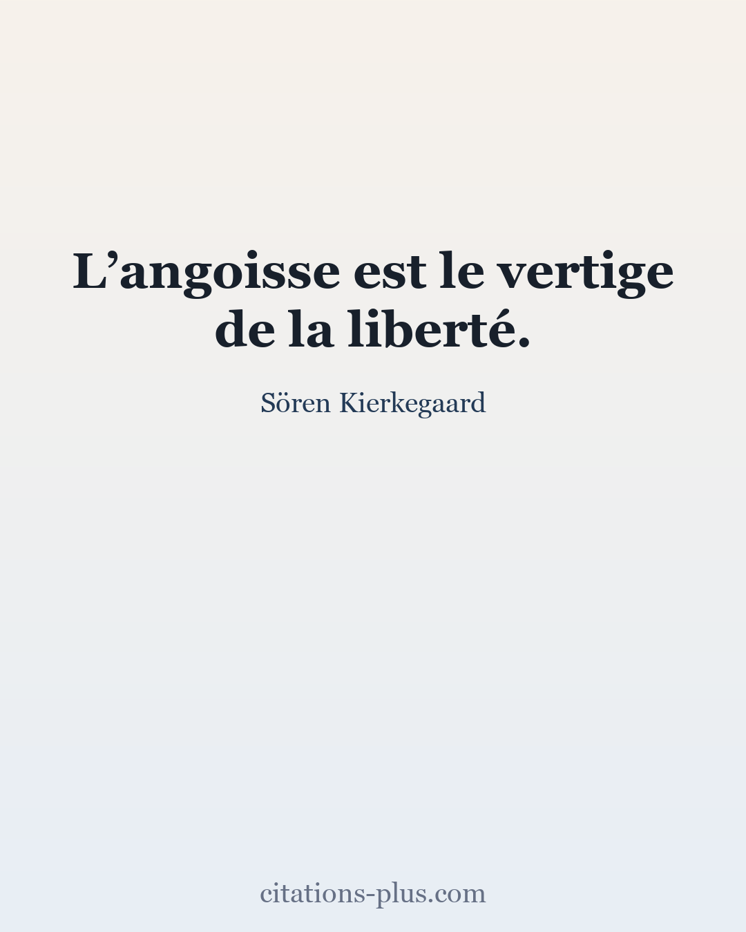 Carte Premium clair — Sören Kierkegaard