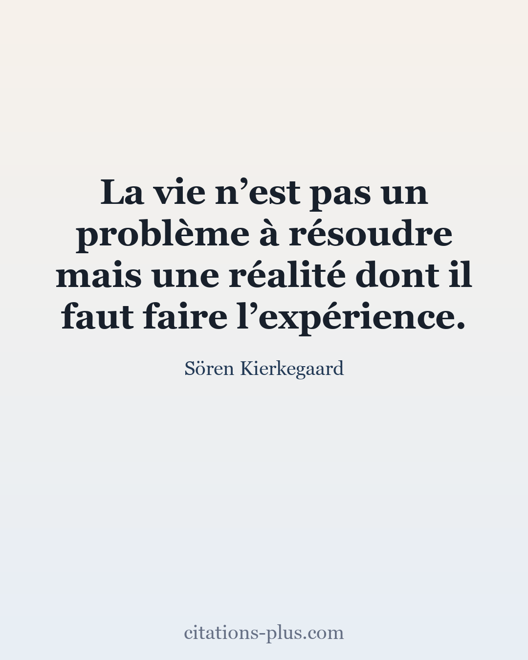 Carte Premium clair — Sören Kierkegaard