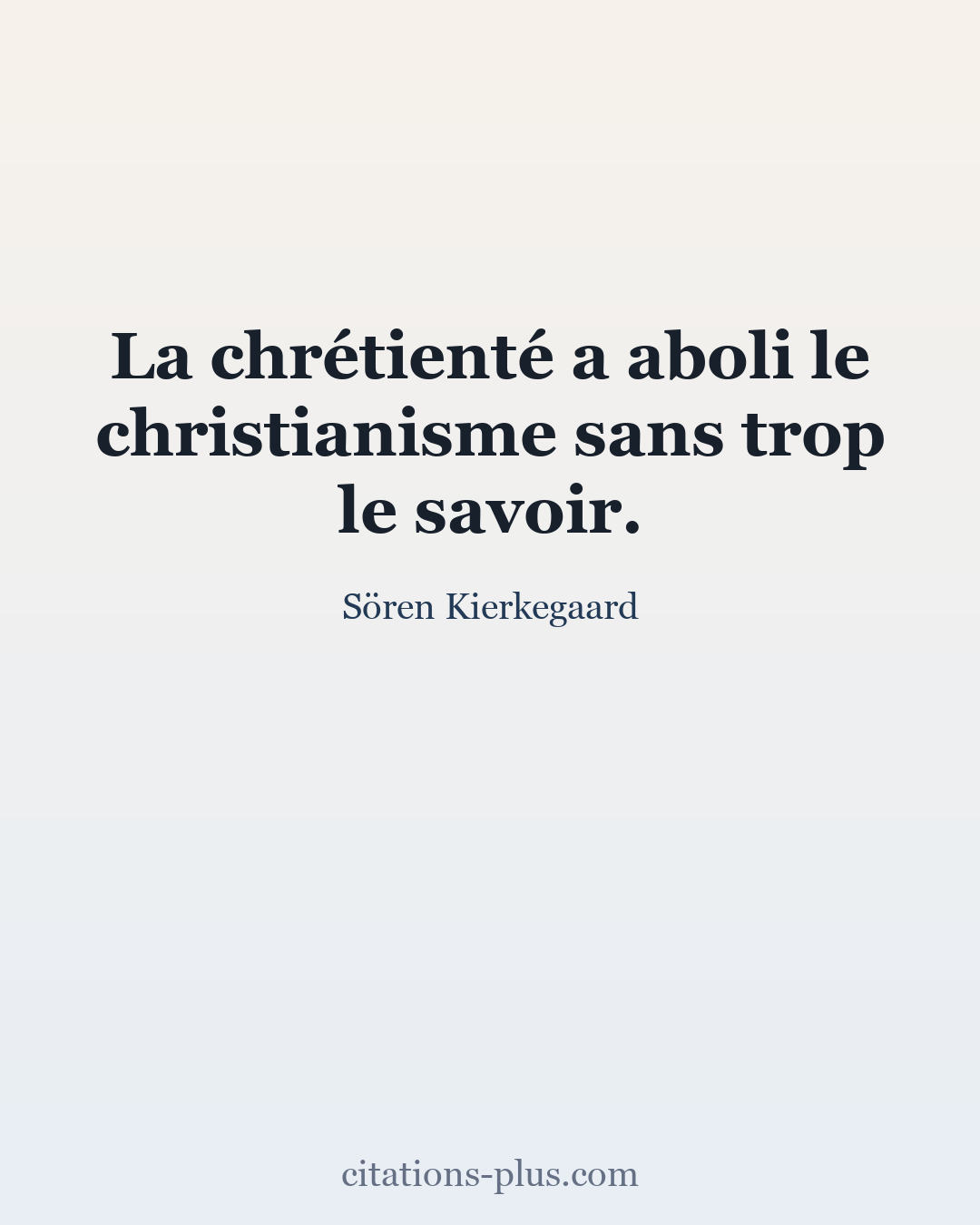 Carte Premium clair — Sören Kierkegaard