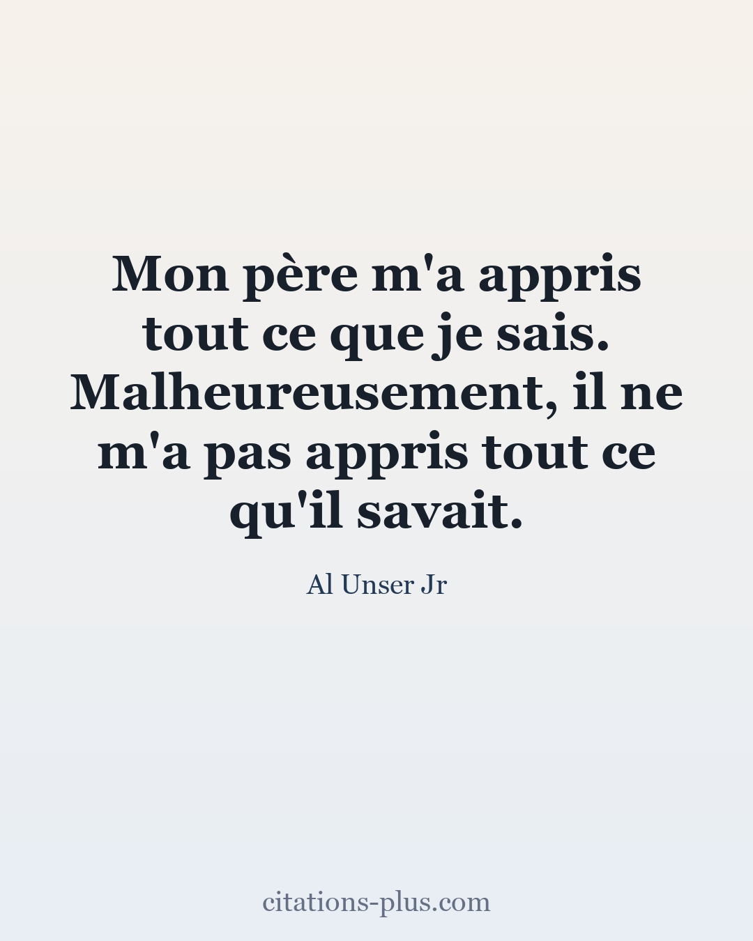 Carte Premium clair — Al Unser Jr