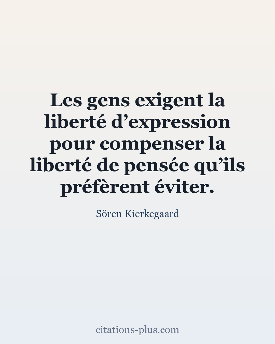Carte Premium clair — Sören Kierkegaard